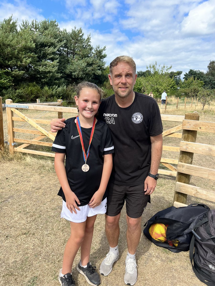 Amazing summer for inspiring the girls with their football - the <a href="/Lionesses/">Lionesses</a> win and <a href="/KellingHeath/">Kelling Heath</a> football academy with <a href="/CedricAnselin/">Céd 🇫🇷🇬🇧</a> who even brought his UEFA medal for them to see 🏅 

What a superstar 💫