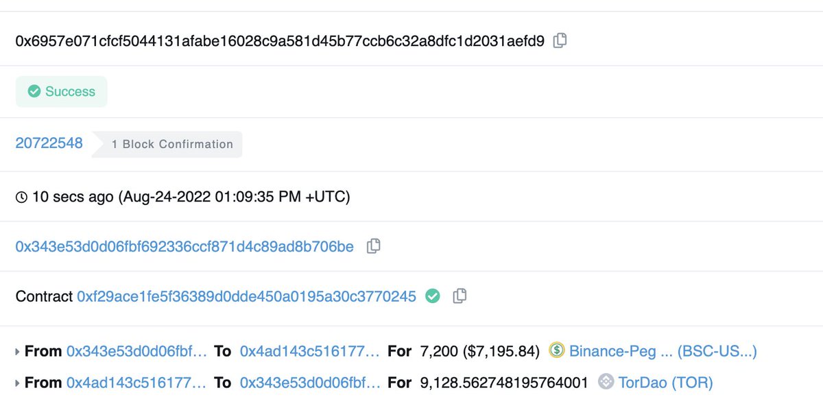 Tor_DAO_'s tweet photo. We have completed the repurchasing and destruction of the #Tor for today. 

✅The total repurchasing value is 7200 USDT. 
✅The destroying amount is 9128.56 #Tor. https://t.co/fyoKppnQgX