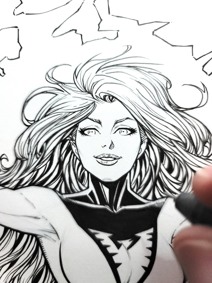 Ink practice with Phoenix! A bird on fire is never a good omen!✏️✒️