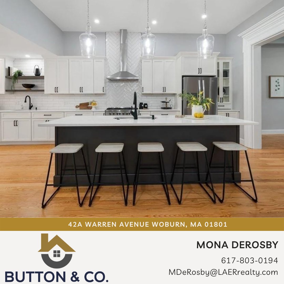 LAERRealty's tweet photo. ✨LAER Luxury Listing✨
This stunning renovated townhouse just hit the Woburn market!
📞Contact Mona DeRosby of Button and Co. for more info!!🦁
#luxurylisting #WoburnMA #BostonRealEstate #milliondollarlisting #LAERRealty https://t.co/ecfu5ZuEIf