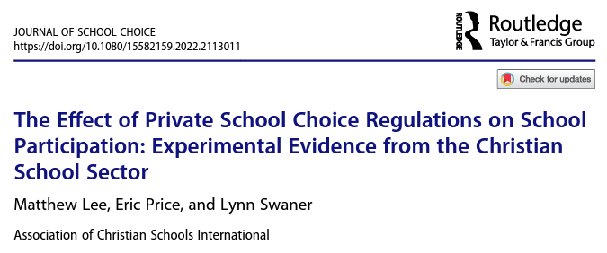 hmatthewlee's tweet photo. Just published in @josc_official!

Eric Price, @LynnSwaner1, and I experimentally study the effect of regulations on private #SchoolChoice program participation using a national sample of @ACSIUSA members. 1/10 https://t.co/TP74u6zqSS https://t.co/jYoKC6dN8d