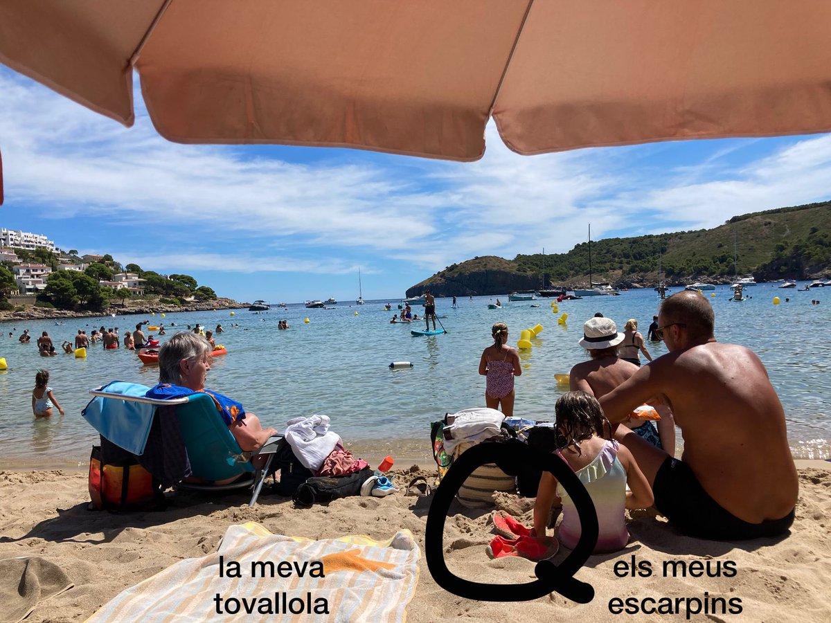 gloria2punt0's tweet photo. Arribar a les 9 del matí a la platja per estar arran d’aigua, perquè després a les 12 arribin els pixapins de torn i se’t posin literalment al damunt sense miraments.
#pixapinsgohome https://t.co/DMoJREmrzo