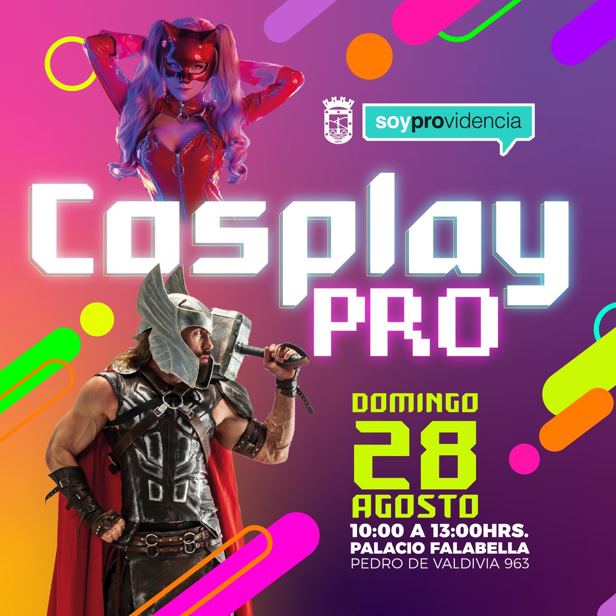 evelynmatthei's tweet photo. 🏯⛩🎏 Este domingo llega a @Muni_provi: #CosplayPro! El evento para los amantes de las series, películas y anime. Pero sobre todo a quienes personifiquen a sus ídol@s favoritos. Mira el programa en las imágenes y avísale a tus amig@s. La entrada es liberada 😉✌🏼 #SoyProvidencia https://t.co/VLWTGrwbbM