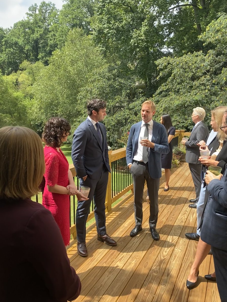 BelgiumAtlanta's tweet photo. Yesterday we hosted Senator @ossoff for lunch at the residence with our EU colleagues 

🤝The discussion touched on topics like deepening 🇪🇺-🇺🇸 cooperation, transatlantic trade &amp; the EU's presence in GA

It was an honor to share a small taste of Belgian cuisine and hospitality 🇧🇪 https://t.co/AmQy8yGDRn