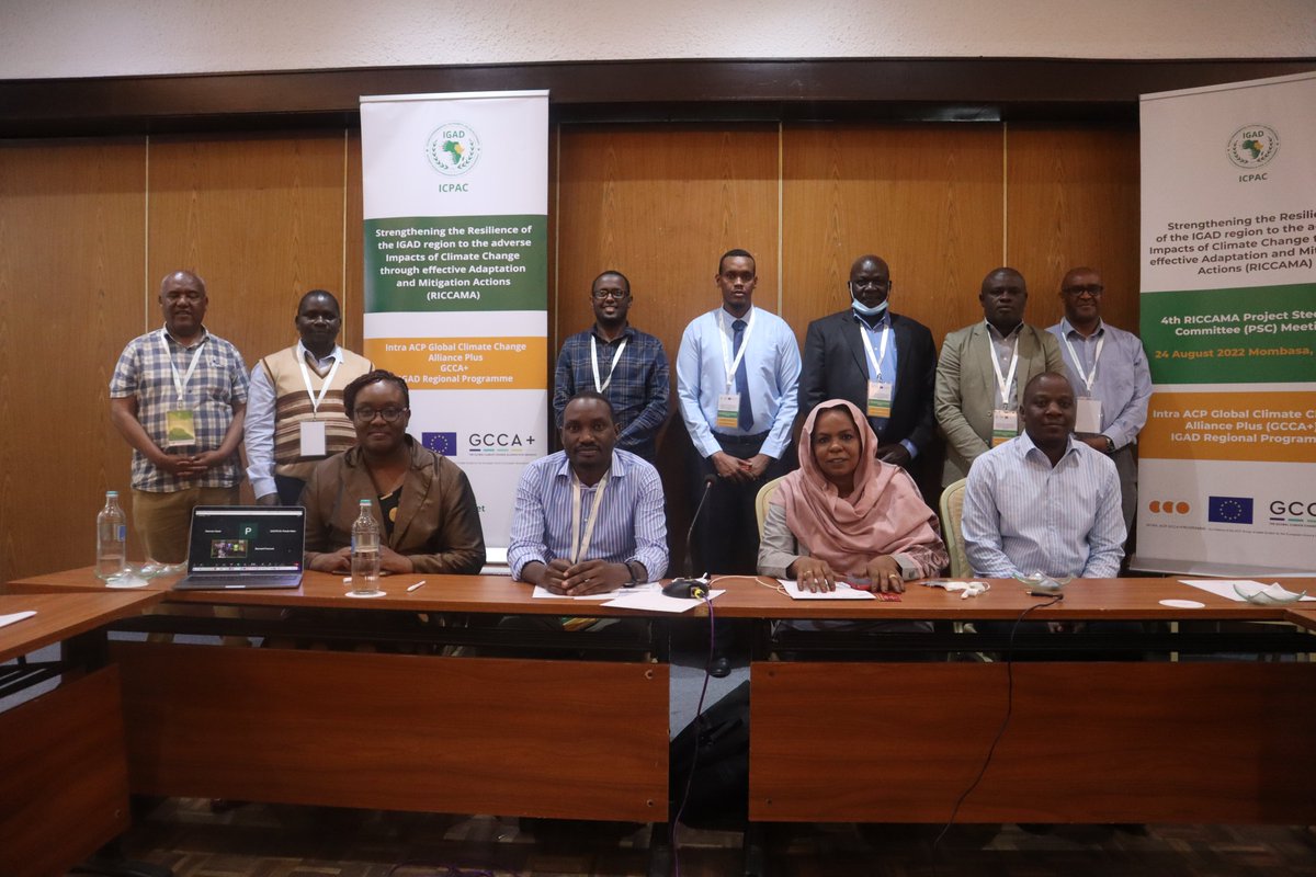 ICPAC_RICCAMA's tweet photo. #RICCAMA project has conducted the #fourth steering committee meeting today in Mombasa, #Kenya to review the project progress, provide guidance & strategic direction for the implementation phase of the project @UEaDjibouti @OmondiAmingo https://t.co/RQwxmrpCQk