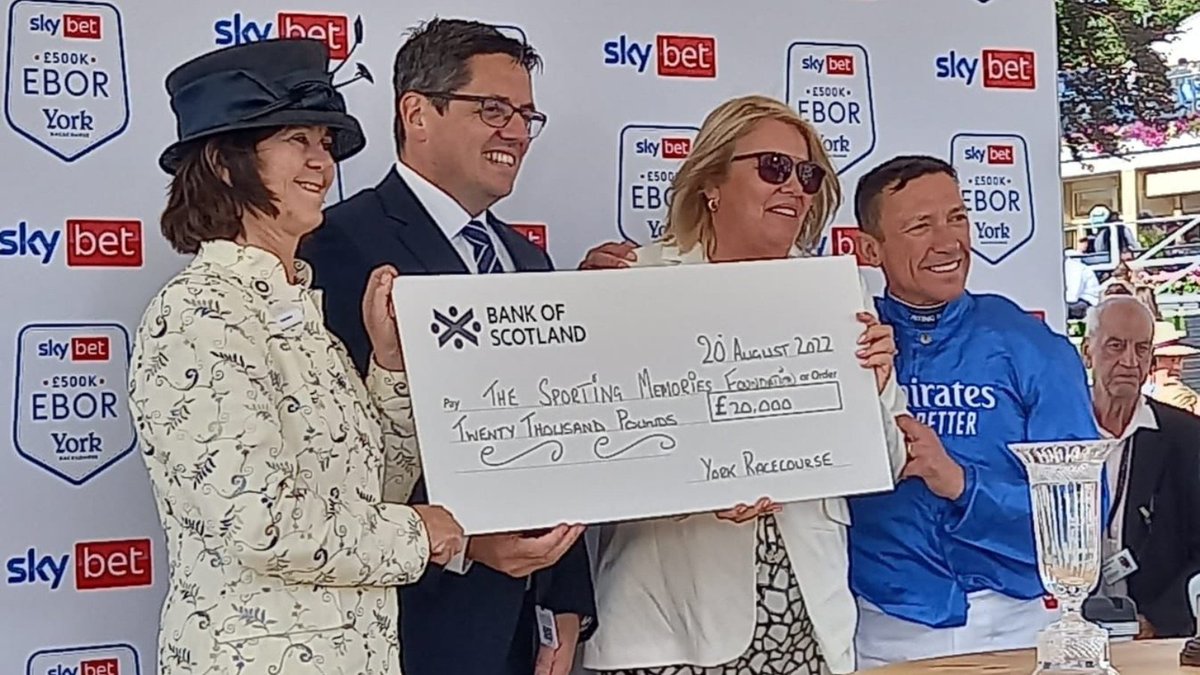 A magical moment for us!

Relive our very own sporting memory as <a href="/FrankieDettori/">Frankie Dettori</a> and Trawlerman won the #YorkEbor, which meant we received a donation to our work across Yorkshire thanks to the SkyBet Ebor Festival Community Sweepstake!

Read more here: bit.ly/3cfALca