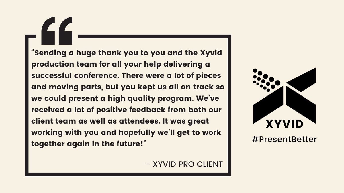 teneventsinc's tweet photo. See what the current users are saying about XYVID Pro!
#PresentBetter #liveevents #virtualevents #hybridevents #webcast #broadcast https://t.co/xUVSS9I3x2
