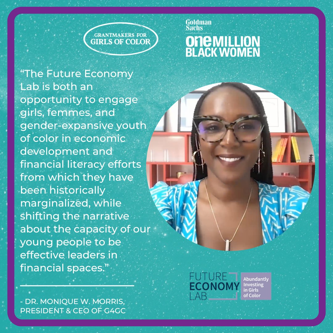 G4GC_org's tweet photo. The Future Economy Lab: Abundantly Investing in girls, femmes, and gender-expansive Youth of Color, a joint lab between @G4GC_org and @SecondMuse is happy to announce the investment of $500,000 from the @GoldmanSachs One Million Black Women Initiative. #G4GC #FutureEconomyLab https://t.co/jE7d30MxlM