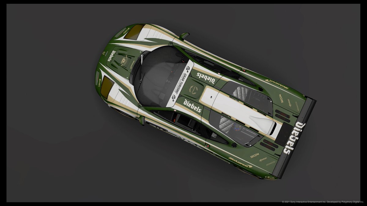 photeckers00's tweet photo. #GTSport #GTSlivery #アルコールリバリー 「F1 GTR Racer Diebels Special」。ディーベルズリバリー第9弾。2年前の12月初旬制作。タグ、#diebels #mclaren 。 https://t.co/Xke1Rc4AOm