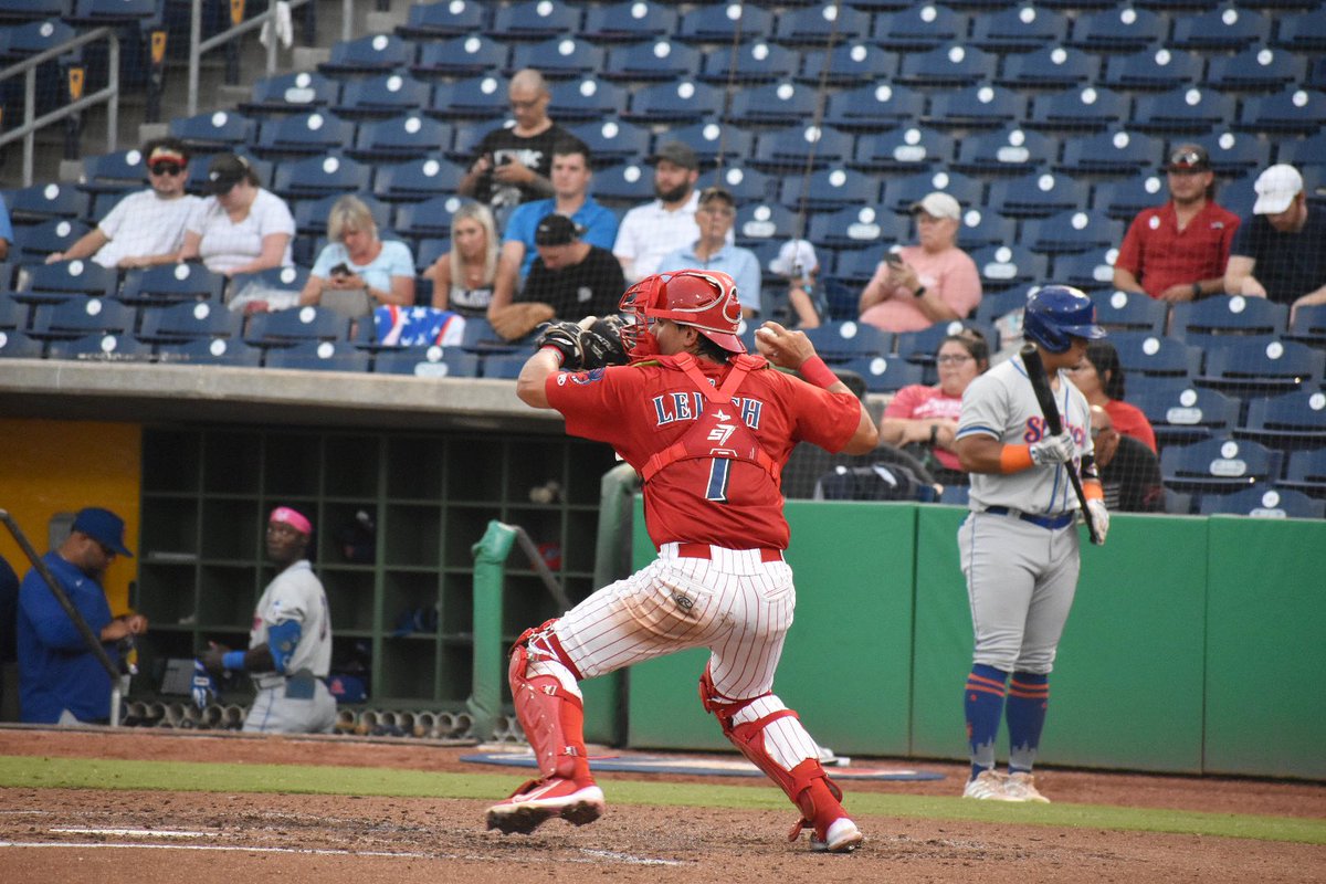 Threshers's tweet photo. C Ryan Leitch hit his second home run in three games in last nights win against Tampa. https://t.co/pAidIUDK0O