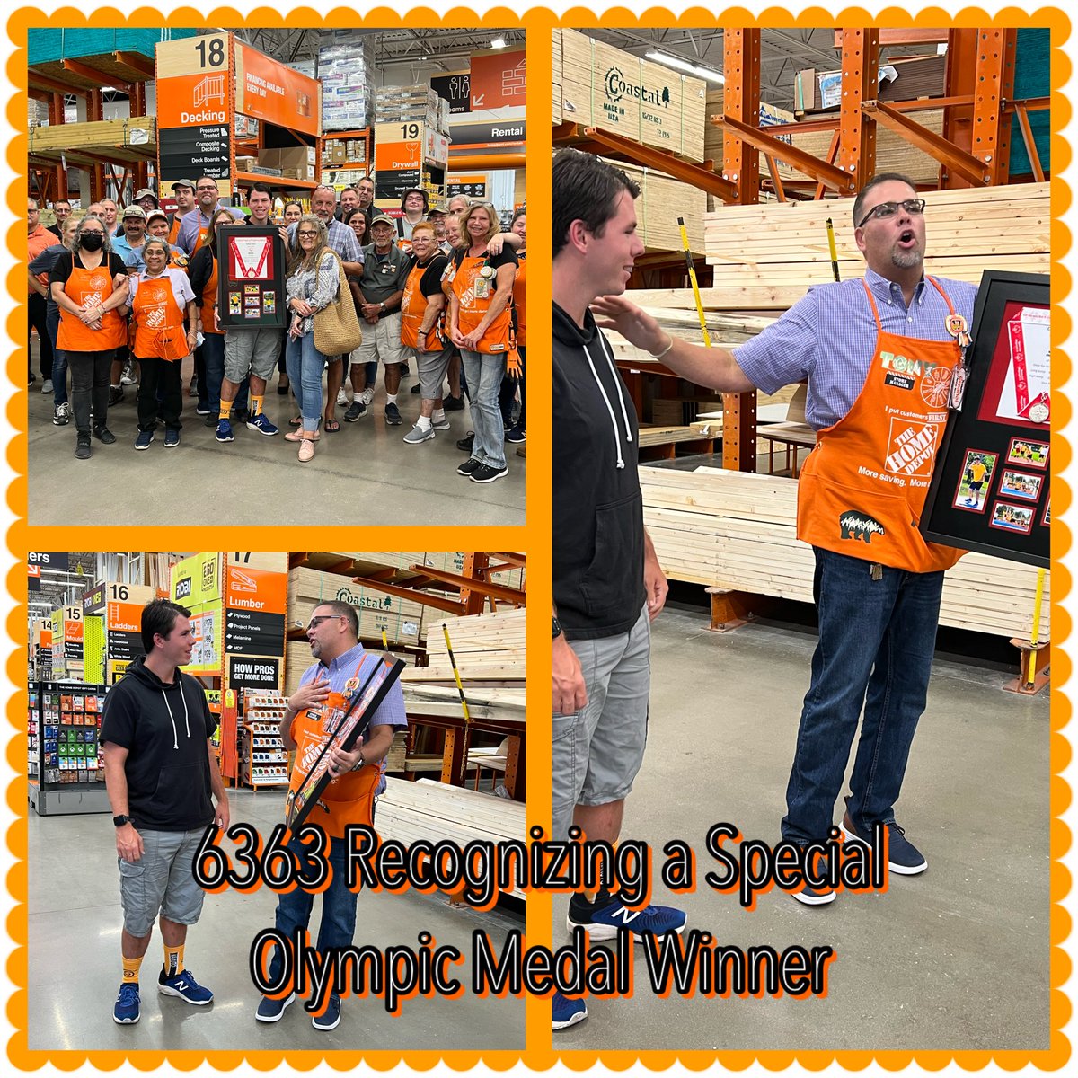 SHOUTOUT! 🚨 To our very own Colton, D94, associate being recognized by SM @tonyvillanueva & our entire store for participating in the Special Olympics & bringing home a 🥈 Silver Medal! @tonyvillanueva @RickGTHD @palmcoast6363