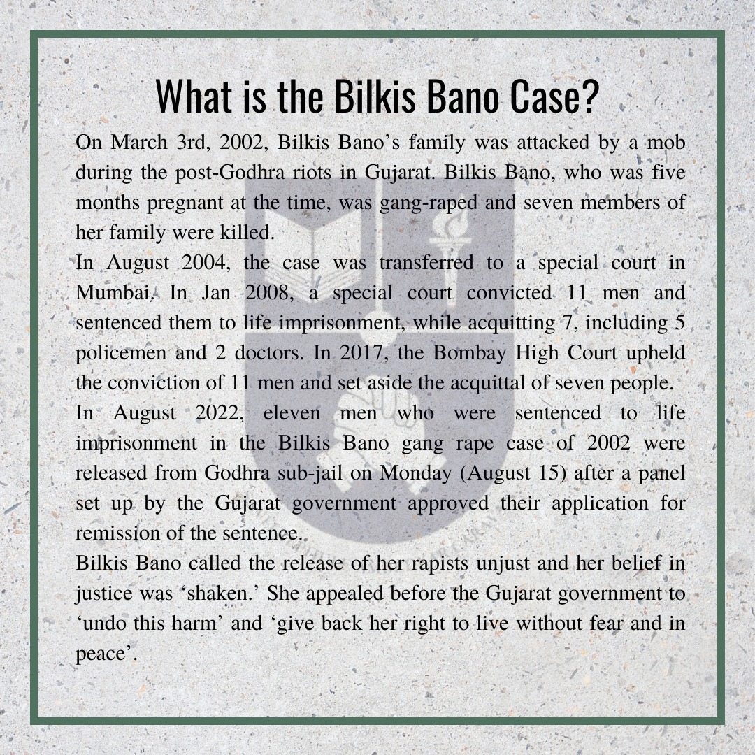 spacnlsiu's tweet photo. The release of 11 convicted rapists of Bilkis Bano is unequivocally condemned. The release is a travesty of justice and sets an extremely dangerous precedent. The Gujarat Government does not have the power of remission. https://t.co/w7zJUgiATT