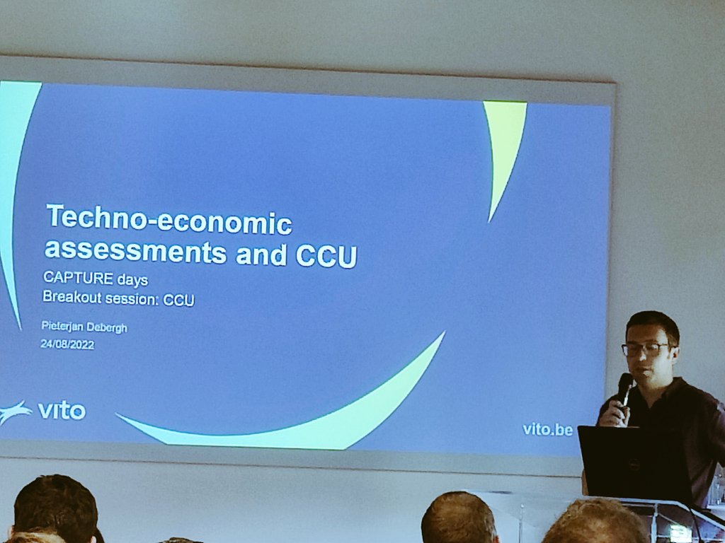 pantonline's tweet photo. At the #CaptureDays organized by @CaptuREsources, the research from @VITObelgium was presented in #CO2 session covering a wide range of activities from #CO2capture to #electroconversion and #TechnoEconomicAnalysis https://t.co/exquQrfyfi