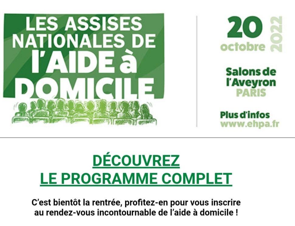 Les Assises de l'aide à domicile approchent !
Découvrez le programme et remplissez le bulletin d'inscription ✅
ehpa.fr/newsletter/ass…
