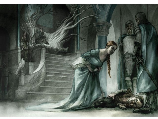 "Quieres confesar tus pecados, enano?" Lysa a Tyrion.