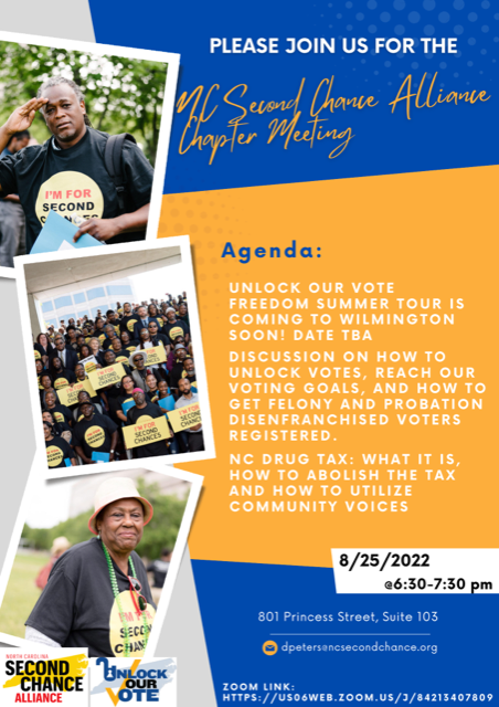 #SecondChance Alliance meeting - #Unlockthevote
#votingrights #felony #probation #incarceration #justicereform #disenfranchised #formerlyincarcerated #ncdrugtax #LINC