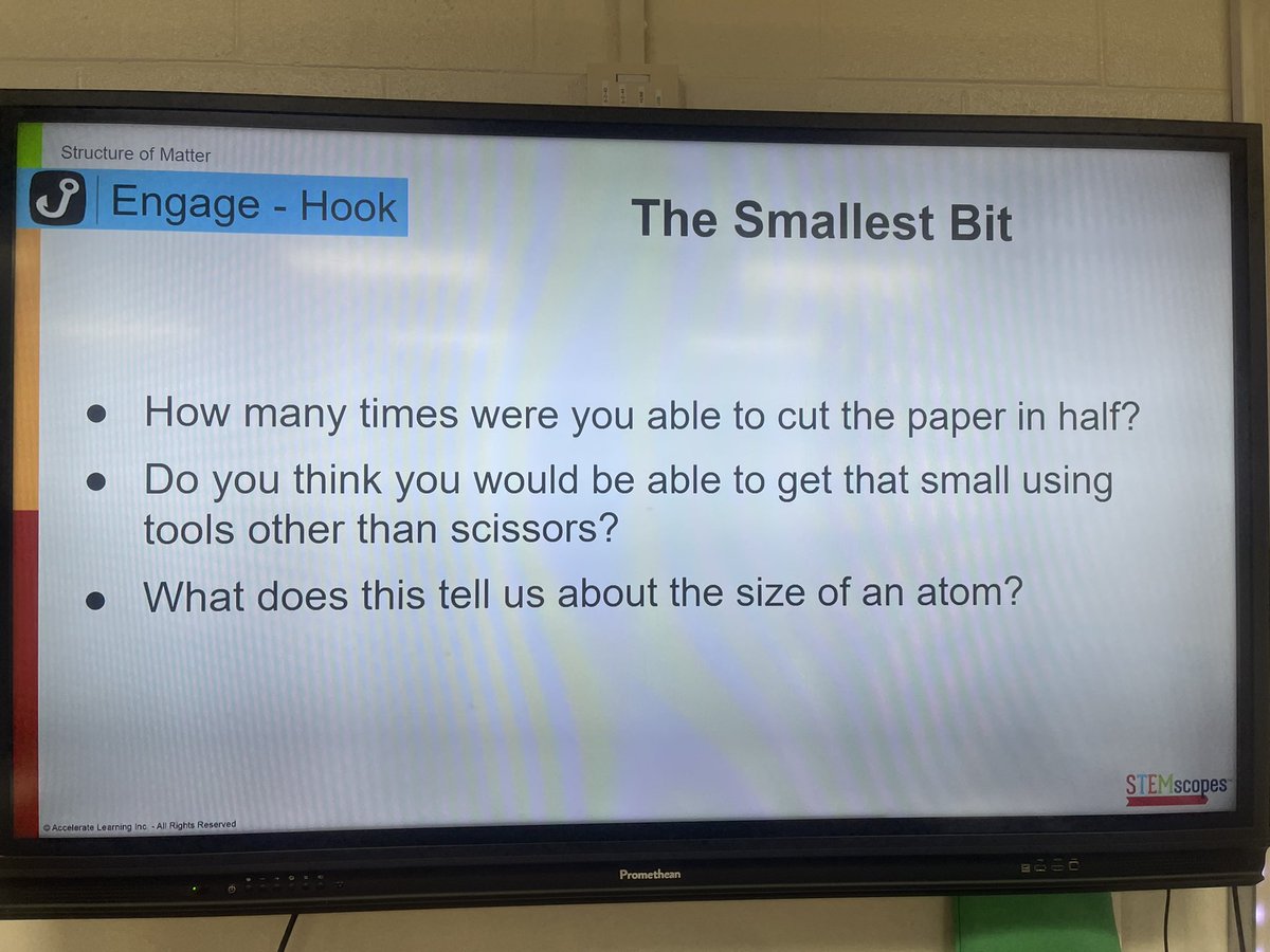 MsWalshClass96's tweet photo. Learning about the size of atoms today! ##keepcutting https://t.co/jmo9VO864V