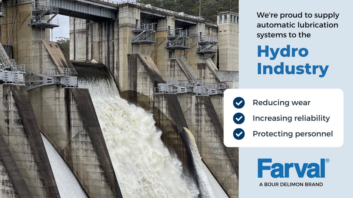 BijurDelimon's tweet photo. For over a century, #hydropower has made our communities cleaner with renewable energy. Bijur Delimon is proud to supply automatic lubrication systems that keep hydro plants running efficiently. #hydroday
https://t.co/z5sgtWj1c1 https://t.co/xluO7tQBpD