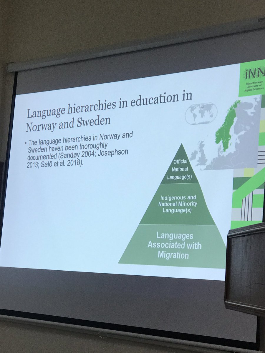 Excited to learn more about language hierarchies in language education in Norway and Sweden. A very interesting presentation by Jonas Iversen in <a href="/EERA_NW31/">EERA Network 31</a>! Join our discussion in 2.111🙌