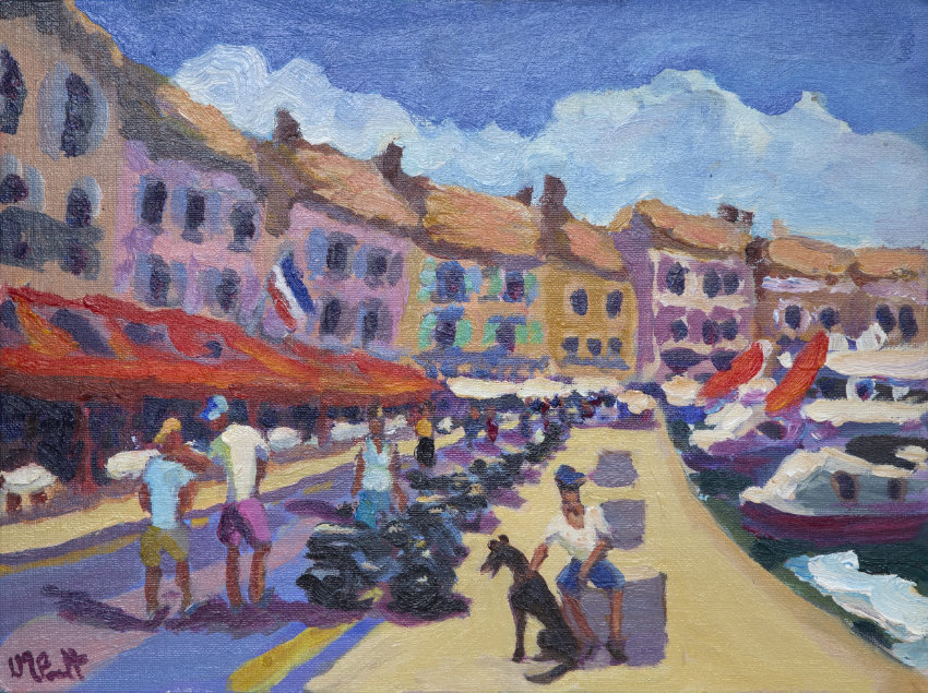 lucypratt_art's tweet photo. 'Missed you mate, St Tropez' - Oil on Canvas - 12 x 16". https://t.co/2OHJ8Oy8SN #sttropez #harbour #yachts #france #mediterranean #dog #mansbestfriend #redcafe #figurativeart #oilpainting https://t.co/SORFBXfl1N