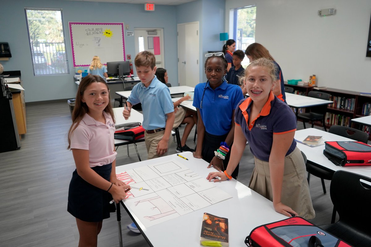 BenjaminBucs's tweet photo. SHAKESPEARE SCRIBE: Sixth Graders are hard at work on a group poster project. #bucsareback #Ihearttbs https://t.co/lLk8PfRPEo