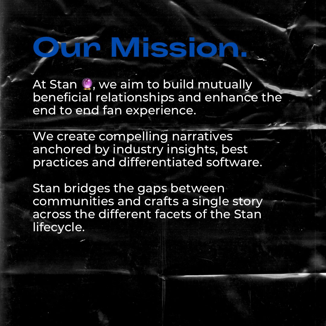 buildingstans's tweet photo. We are not a group, we are
more. We are connectors of communities.
-
Welcome to STAN

#Standom🔮 #Stan #StanCon
#Buildingstans https://t.co/Y8CzWpQH0v