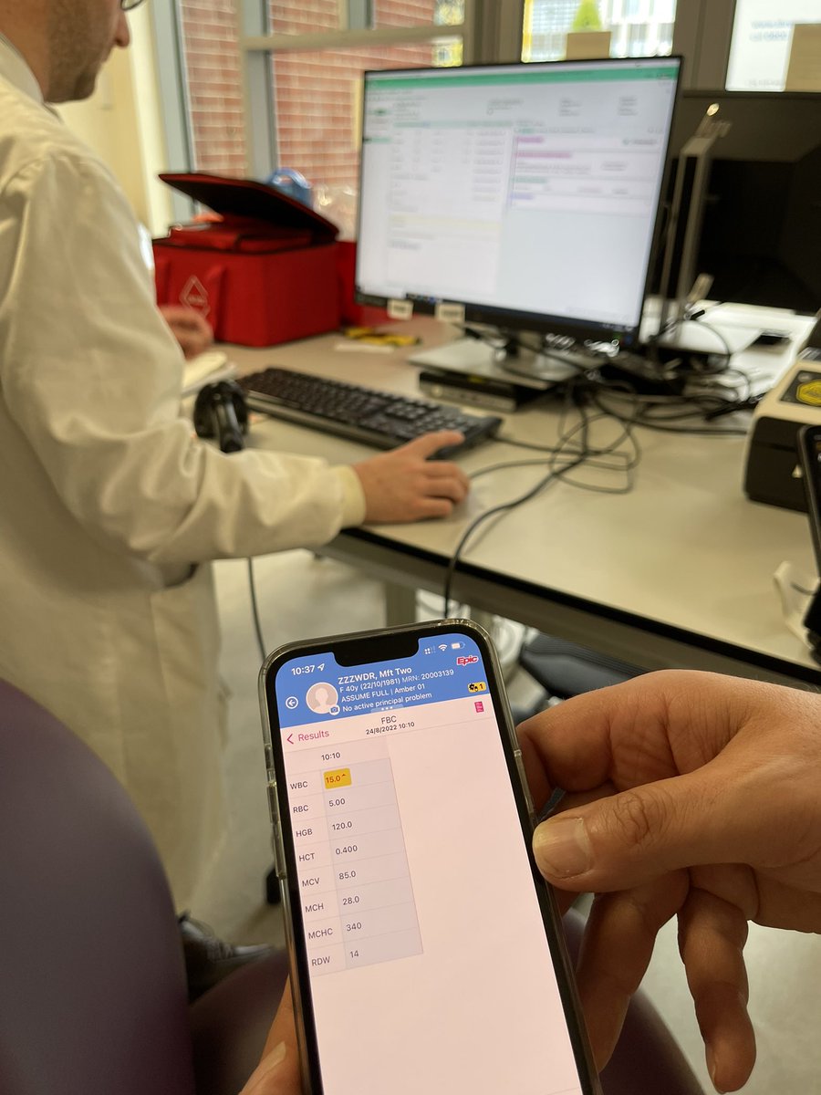 6 hours of testing <a href="/MFT_Hive/">MFT Hive</a> by following a pretend patient through AE, labs, radiology, theatre and ward.

…a few workflow issues to work out but <a href="/MFT_Hive/">MFT Hive</a> works!  Challenges ahead but we’re confident it’ll be ok.

We geeks loved the mobile app as results came in real time!