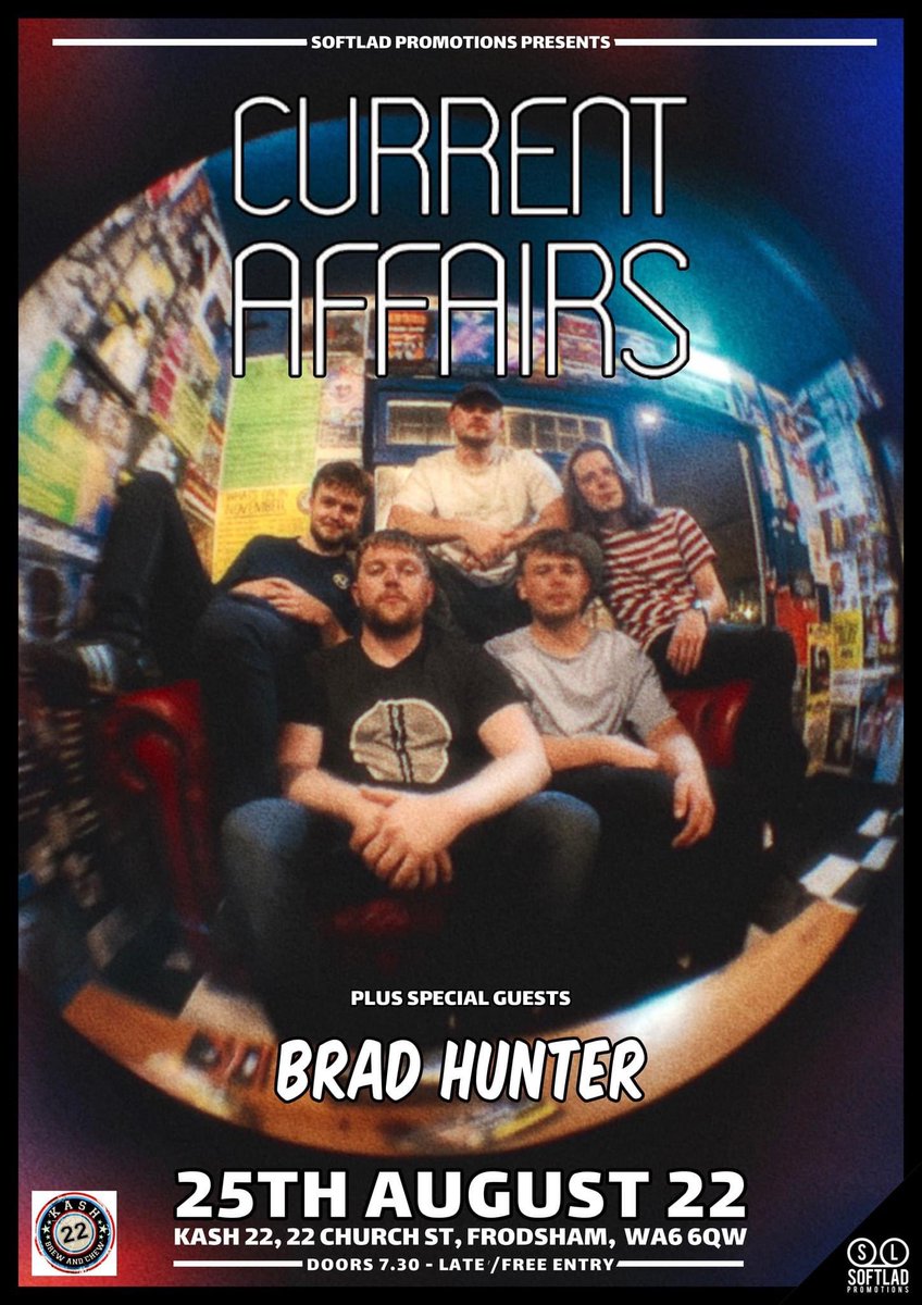 CAffairsBand's tweet photo. Tomorrow! Free entry! @Softladpromos https://t.co/KT9xTz6HPn