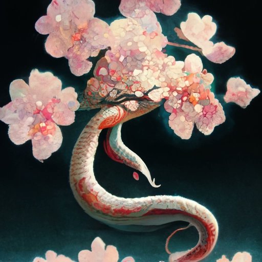 no humans cherry blossoms flower snake petals branch pink flower  illustration images