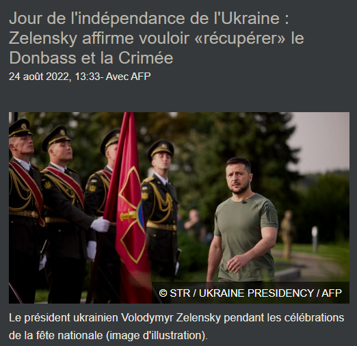 🇺🇦 - Que VOLODYMYR ARROGANTOVITCH CRETINSKY essaye déjà de sauvegarder ce qui lui reste de pays qui diminue un peu plus chaque jour. 🙄

NB : Faut vraiment qu'il arrête les stupéfiants il débloque de plus en plus.