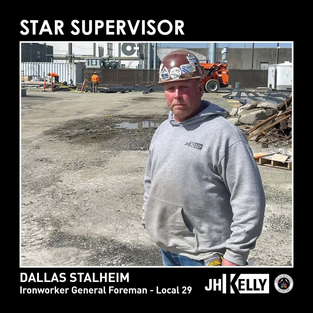 JHKelly1923's tweet photo. Please join us in congratulating DALLAS STALHEIM - IRONWORKER - LOCAL 29! 🍀 We're proud to have you on #JHKteamgreen! https://t.co/bkDdFagoMF #StarSupervisor #JHKelly #since1923 #ironworker #local29 https://t.co/FWhZZp5ERh