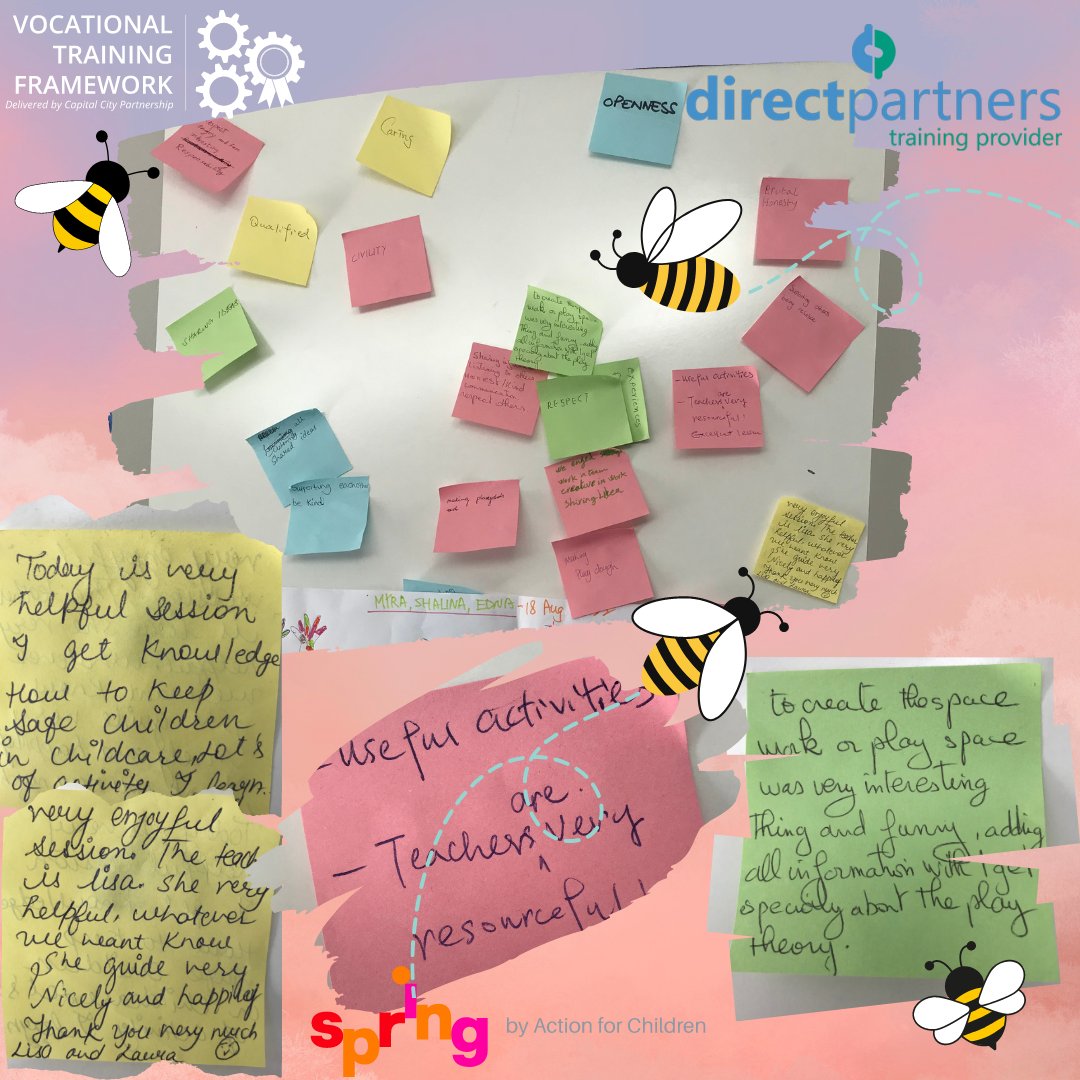DirectPartners1's tweet photo. Our Childcare candidates are such busy and hardworking bees and we are very grateful for all the care & support our trainers Laura and Lisa are providing them with! Thank you ladies!
#directpartners #busybees🐝 #vocationaltrainingframework #childcareacademy #childcarecourse https://t.co/Zsh8qbhzEM