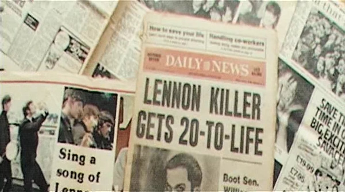 momentsonscreen's tweet photo. #OnThisDay, August 24, in 1981, Mark David Chapman was sentenced to 20 years to life for the murder of John Lennon, a founding member of The Beatles (depicted in The Killing of John Lennon, 2006) https://t.co/OcOXd9BR2m