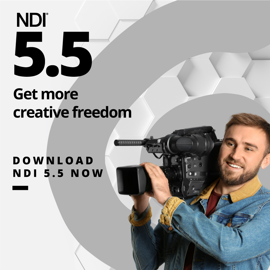 NDIconnects's tweet photo. NDI® 5.5 offers more creative freedom than ever before. We’ve enhanced features to support content producers, developers, and manufacturers that want to do more with AV over IP. Download now: 

https://t.co/vEnyDGpbco 

 #NDISolutions #NDIEcosystem #VideoOverIP #IPvideosimplified https://t.co/sycsndBbGx
