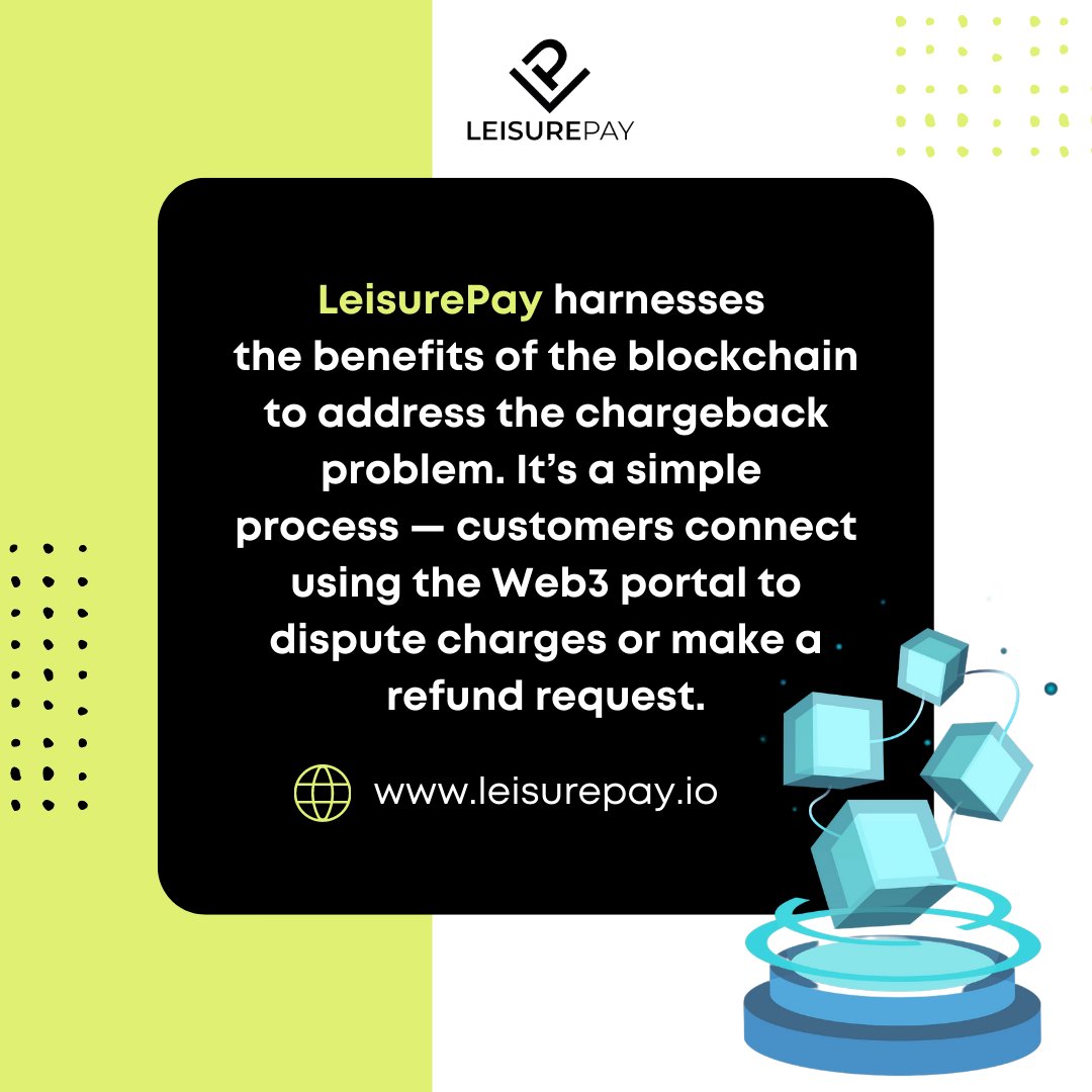 LeisurePayHQ's tweet photo. LeisurePay harnesses the benefits of decentralization to address the chargeback problem. It’s a simple process — customers log in to the portal to dispute charges or make a refund request. $LPY
#DeFi #fightchargebacks https://t.co/5Ld7UkcQWp