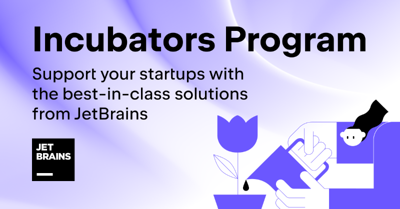 jetbrains's tweet photo. Looking for a fruitful partnership that helps to grow your startups? JetBrains is dedicated to partnering with incubators and accelerators to provide their startups with special access to software development and team collaboration tools.