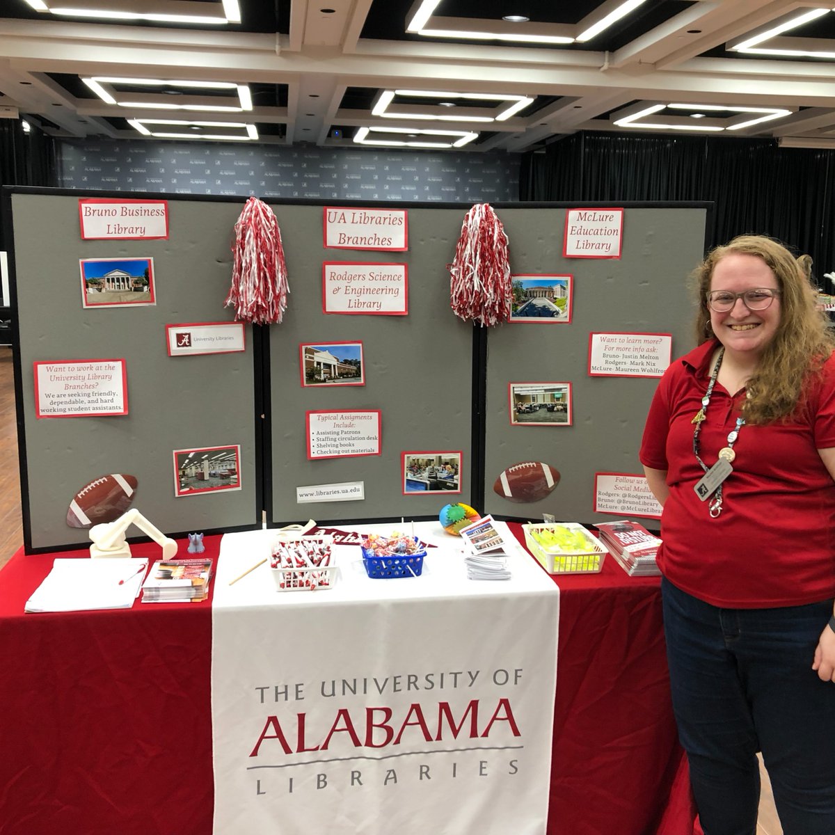 EDU_UALibraries's tweet photo. The Work Study Fair was a hit this year!!
We got to talk to a lot of great students. #McLureLibrary is amazed on how many were interested in working at the libraries.
#wherelegendsaremade #librariestransform #workstudy #UALibraries https://t.co/B6ucMqtdNg