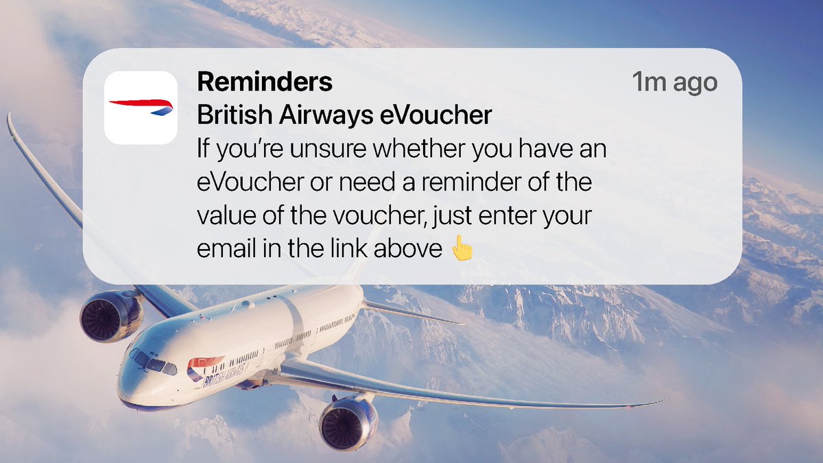 Unsure whether you’ve got an eVoucher to use, or need a reminder of the value of your voucher? Click here for more details: britishairways.com/travel/ba-remi…