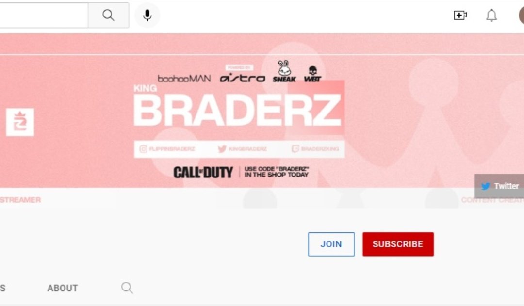 WBT are proud to be 1 of the brands powering WBT co-owner <a href="/KingBRADERZ/">Braderz</a>, loving the updated banner on your Youtube bro!!
Check Braderz out here👇🏽
youtube.com/kingbraderz
1 of the best Warzone YouTubers about &amp; approaching 47.5 MILLION views!!!!💥💥