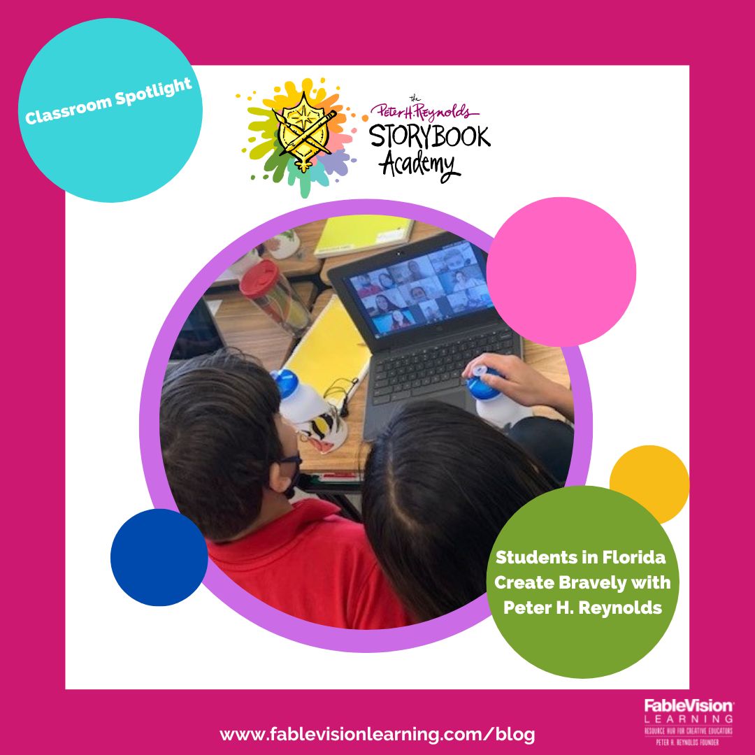 FableLearn's tweet photo. That’s the #creative spirit! See collaboration at a whole new level with The @peterhreynolds #StorybookAcademy. Check out how these #Florida schools used it in their classrooms on our Spotlight Blog: https://t.co/MI7tR9HPqh
#WriteItWednesday https://t.co/jlzr37I299