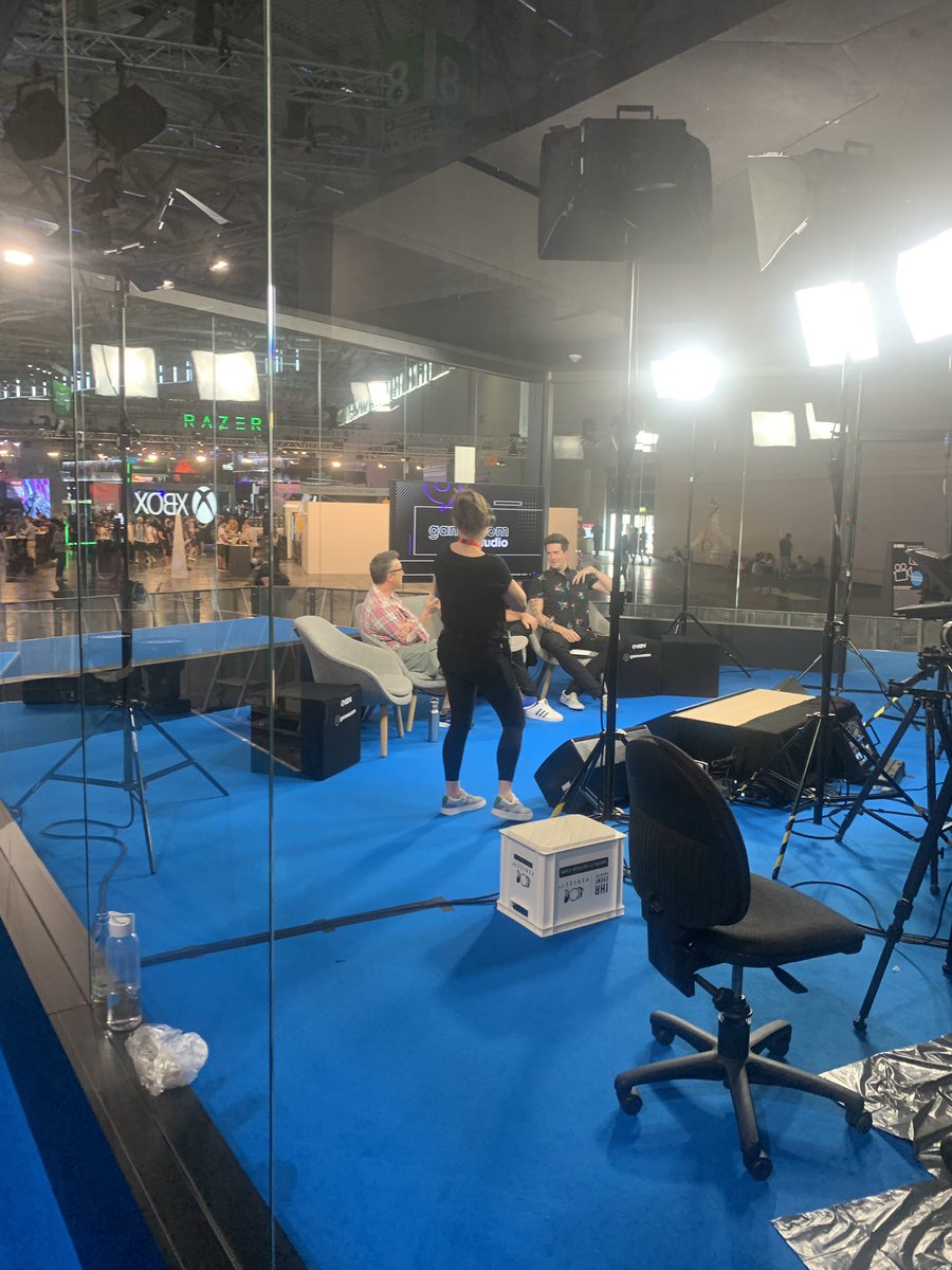 Alex getting set up for his <a href="/IGN/">IGN</a> interview for #Wreckreation #Gamescom