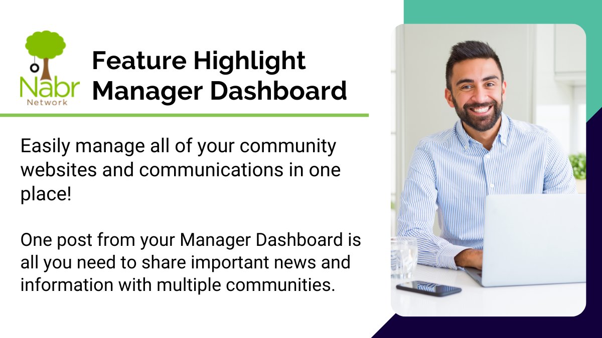 NabrNetwork's tweet photo. Nabr Network empowers Community Managers to communicate more efficiently and manage multiple community websites with our convenient Manager Dashboard. Learn more: https://t.co/UnyGaFaqT2 https://t.co/fbFk38cqot