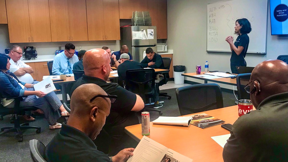 Our team continues their regular training
with Nissan Trainers! Their hard work to stay on the
cutting edge is part of why we're proud to be the
number one rated dealer in the nation. No matter how
good we are, we can always try to improve!