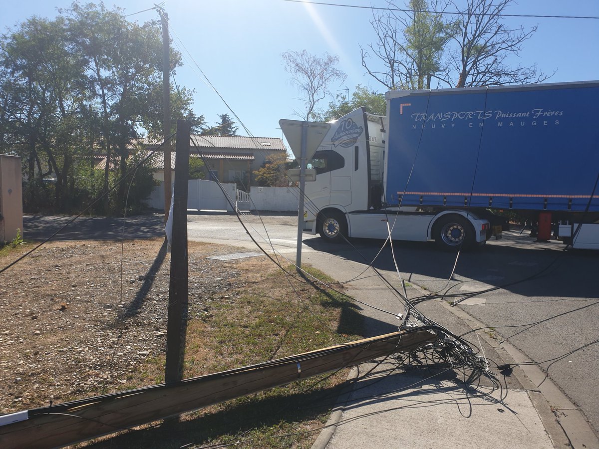 Clients fibre et cuivre impactés...
#SFR #Orange #Cugnaux