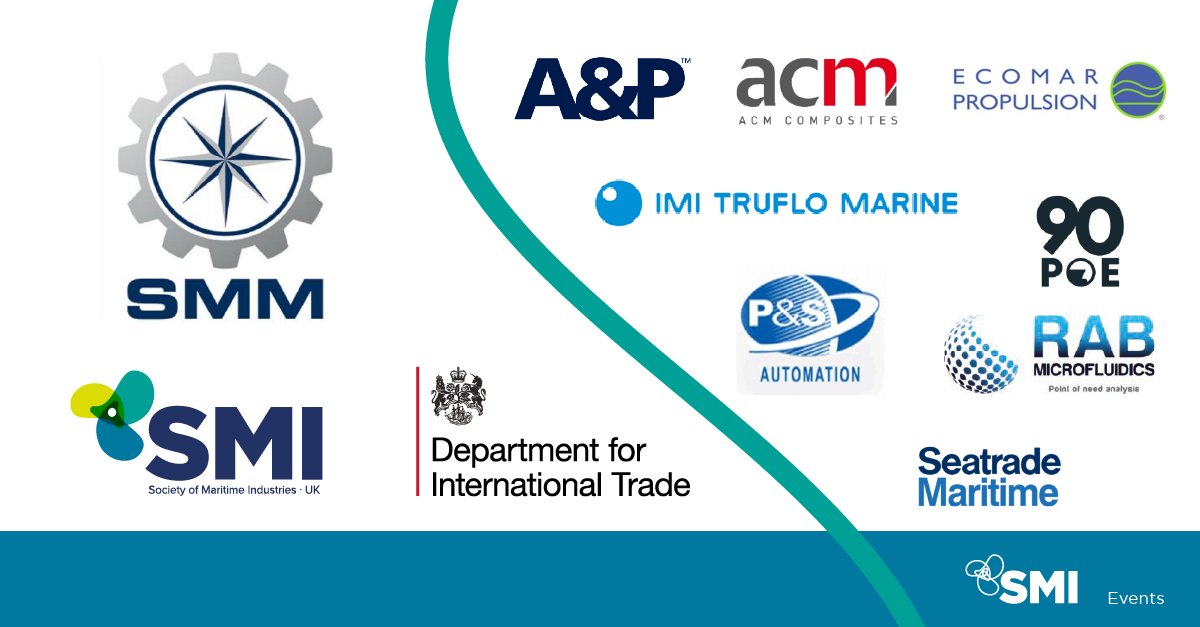 We are delighted to be back at SMM, celebrating its 30th anniversary. SMI is partnering with @TradeDept_UKP (DIT) to showcase some of the best UK maritime technologies in the UK Pavilion

Visit the stand, B1.OG.324 to see how we can support your business

#smmfair #CelebrateSMM