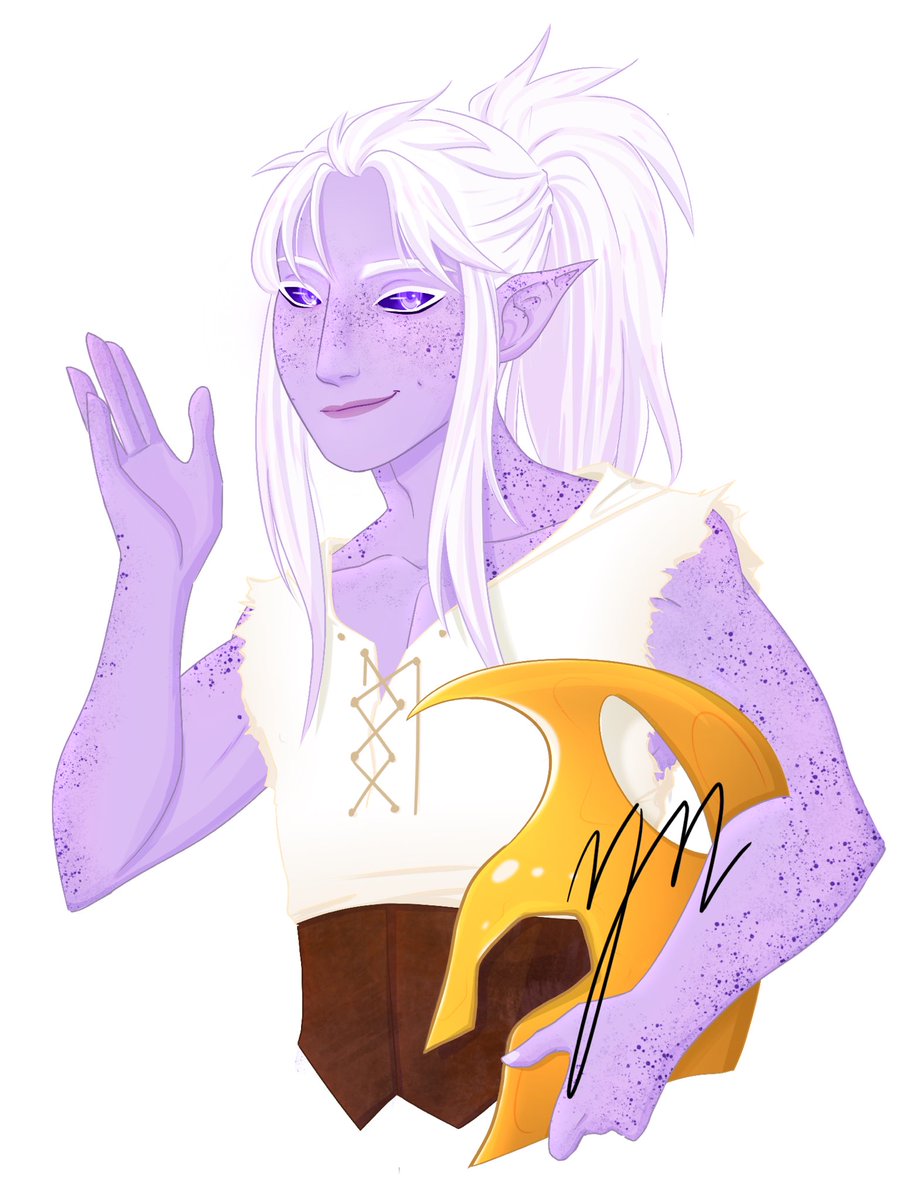 Maple_Mess's tweet photo. I love drawing fantasy characters~

#DnD #commisionart #commision #elf #drow https://t.co/E4KCCKsnCK