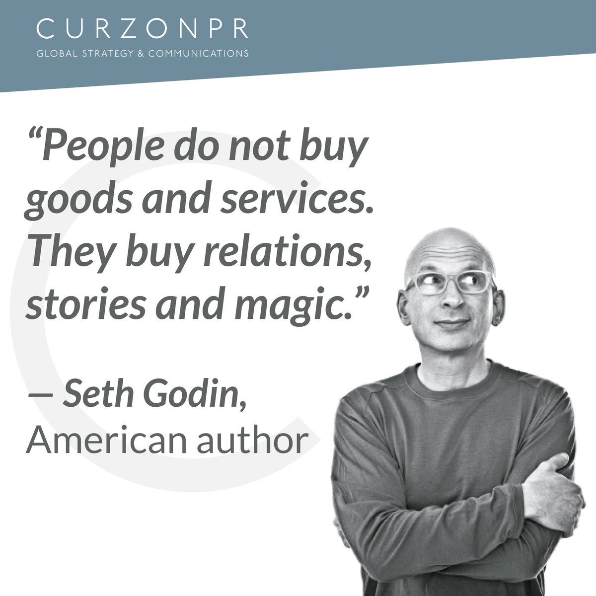 CurzonPR's tweet photo. This quote resonates with us because as a brand and a team, we care about authentic relationships and compelling narratives to create real-life magic. ๐ ๐ซ ๐
#PublicRelations #PRQuote #WednesdayWisdom https://t.co/3ss0u6RiIL