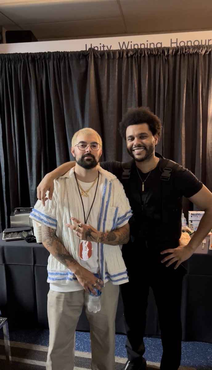 Met this collector last night 😍 <a href="/theweeknd/">Abel Tesfaye</a>