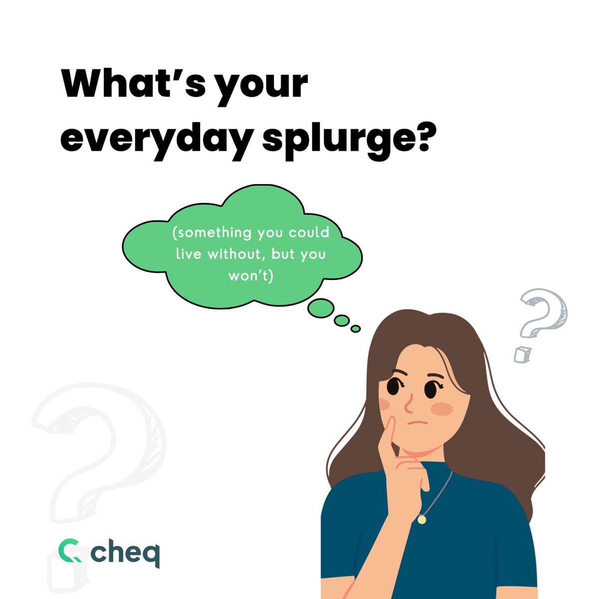 cheqit_'s tweet photo. Tell us in the comments. π
I'll go first - Iced Coffee. π€
#Cheq #CheqIt #SpendsMadeSimple #splurge #expenses #expensemanagement #Budgeting #budgetingtips https://t.co/TmWM8LSCOY