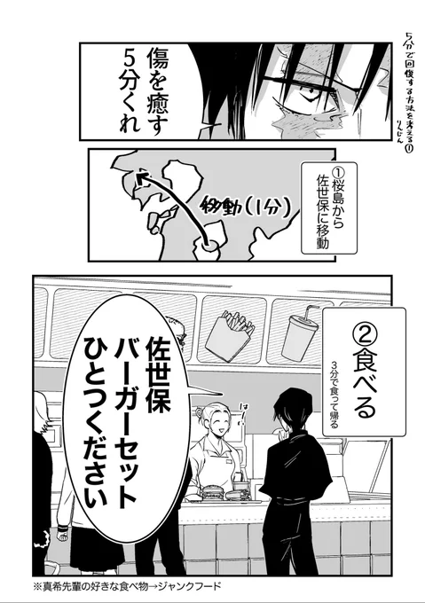本誌ネタ漫画。
🪵先輩5分回復方法を考える。 